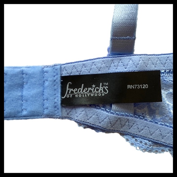 FREDRICKS OF HOLLYWOOD Charlotte Lace Full Figure Underwire Bra Periwinkle - Picture 5 of 9